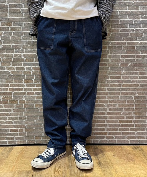 Grand PARK（グランドパーク）の「ライトデニムイージーベイカーパンツ（セットアップ対応アイテム）（デニムパンツ・メンズ・ネイビー/ブルー・X-LARGE/LARGE/MEDIUM）」の21枚目の写真