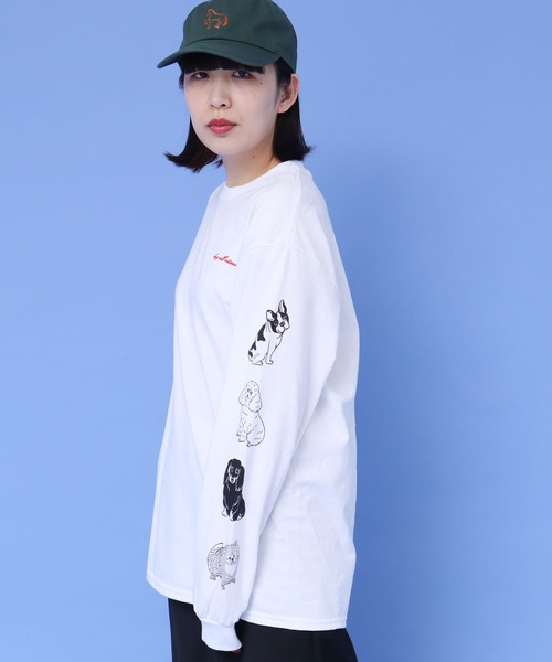 didizizi Tシャツ didizizi tシャツ _振り向きワンコ ロンT レディース : ZOZOTOWN