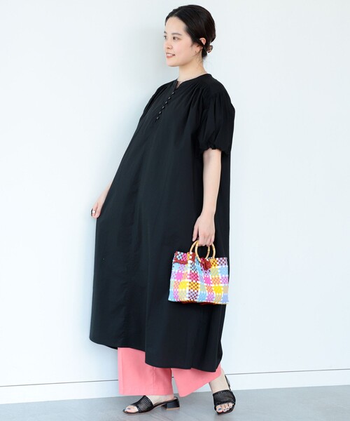 Ray BEAMS（レイビームス）の「Ray BEAMS / コットン ヨークギャザー ワンピース（ワンピース・レディース・ブラック/パープル/グリーン・ONE SIZE）」の16枚目の写真