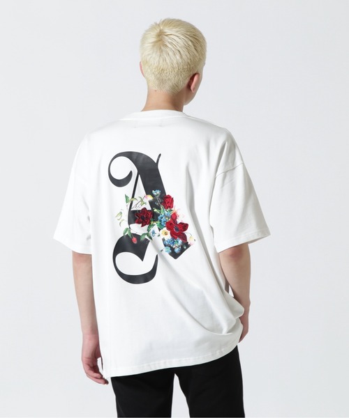 A4A（エーフォーエー）の「A4A/エーフォーエー/A FLOWER SST フラワーショートスリーブT（Tシャツ/カットソー・メンズ・ホワイト/ブラック・F）」の2枚目の写真
