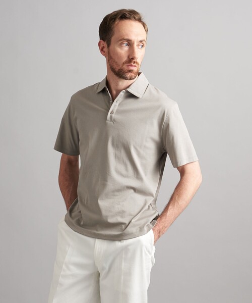 SOVEREIGN（ソブリン）の「＜SOVEREIGN＞ ショートスリーブ ポロシャツ（ポロシャツ・メンズ・グレー/ホワイト/ネイビー・S/M/L）」の12枚目の写真