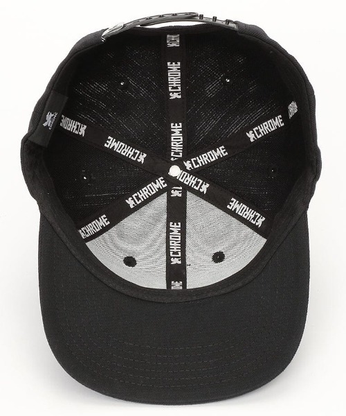 CHROME（クローム）の「CHROME/クローム キャップ 6パネル フラットバイザー JP203BKBK（キャップ・メンズ・ブラック・FREE）」の4枚目の写真