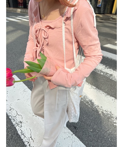 jumelle(ジュメロ)の「【セットアイテム】2setカーディガン(カーディガン/ボレロ・レディース・ベージュ/ピンク・FREE)」の19枚目の写真