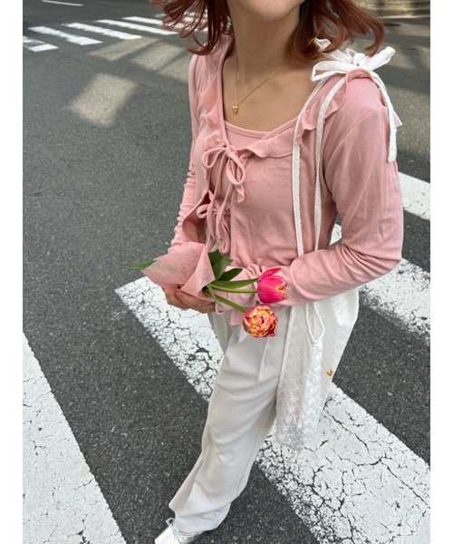 jumelle(ジュメロ)の「【セットアイテム】2setカーディガン(カーディガン/ボレロ・レディース・ベージュ/ピンク・FREE)」の20枚目の写真