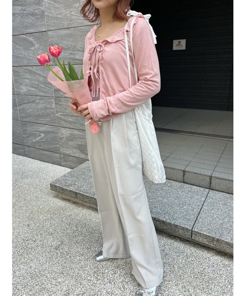 jumelle(ジュメロ)の「【セットアイテム】2setカーディガン(カーディガン/ボレロ・レディース・ベージュ/ピンク・FREE)」の11枚目の写真