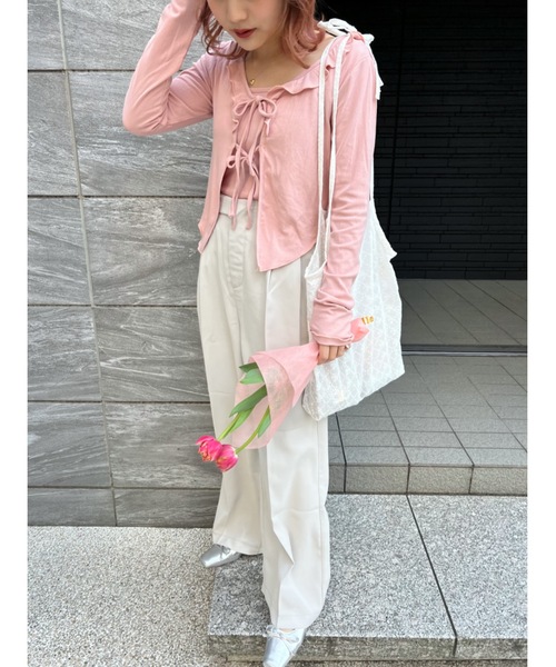 jumelle(ジュメロ)の「【セットアイテム】2setカーディガン(カーディガン/ボレロ・レディース・ベージュ/ピンク・FREE)」の12枚目の写真