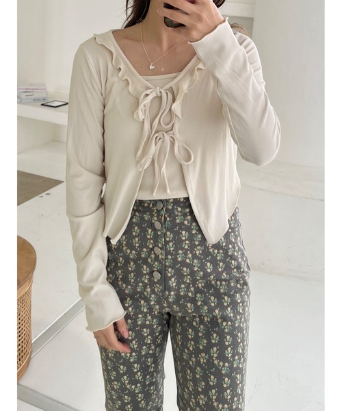 jumelle(ジュメロ)の「【セットアイテム】2setカーディガン(カーディガン/ボレロ・レディース・ベージュ/ピンク・FREE)」の6枚目の写真