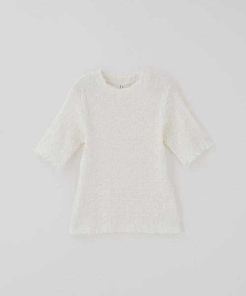 CITEN（シテン）の「＜CITEN＞シュリンク コンパクト Ｔシャツ（Tシャツ/カットソー・レディース・ダークブラウン/ホワイト/ブラック・FREE）」の8枚目の写真