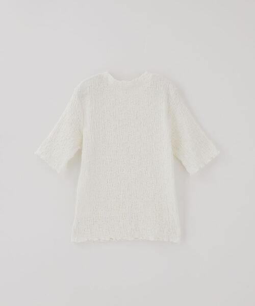 CITEN（シテン）の「＜CITEN＞シュリンク コンパクト Ｔシャツ（Tシャツ/カットソー・レディース・ダークブラウン/ホワイト/ブラック・FREE）」の12枚目の写真