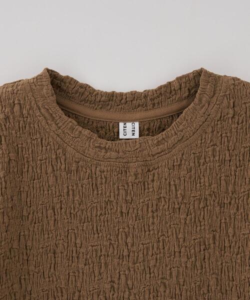 CITEN（シテン）の「＜CITEN＞シュリンク コンパクト Ｔシャツ（Tシャツ/カットソー・レディース・ダークブラウン/ホワイト/ブラック・FREE）」の15枚目の写真