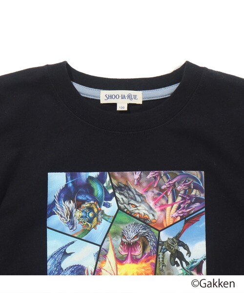 SHOO・LA・RUE（シューラルー）の「◆【最強王図鑑×SHOO・LA・RUE】8分割プリントTシャツ（Tシャツ/カットソー・キッズ・カーキ/アイボリー/ライトベージュ/ブラック・13/12/11/14）」の8枚目の写真