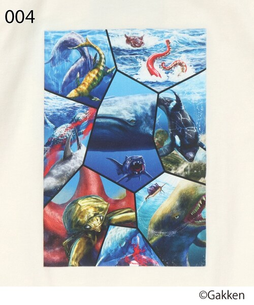 SHOO・LA・RUE（シューラルー）の「◆【最強王図鑑×SHOO・LA・RUE】8分割プリントTシャツ（Tシャツ/カットソー・キッズ・カーキ/アイボリー/ライトベージュ/ブラック・13/12/11/14）」の13枚目の写真