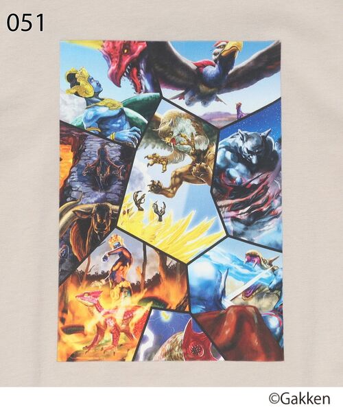 SHOO・LA・RUE（シューラルー）の「◆【最強王図鑑×SHOO・LA・RUE】8分割プリントTシャツ（Tシャツ/カットソー・キッズ・カーキ/アイボリー/ライトベージュ/ブラック・13/12/11/14）」の16枚目の写真