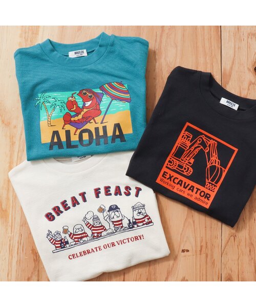 BREEZE（ブリーズ）の「BOYS3柄かぶりパジャマ（ルームウェア/パジャマ・キッズ・ターコイズブルー/チャコール/キナリ・100/90/110/130/80/120/140）」の5枚目の写真