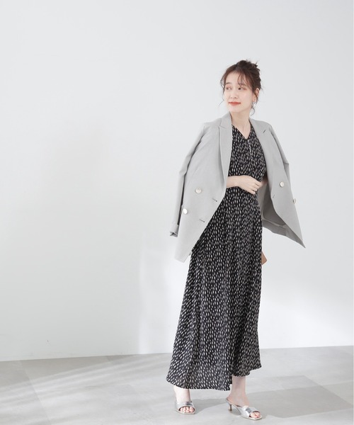 N.（N. Natural Beauty Basic）（エヌエヌナチュラルビューティーベーシック）の「【S Size Line】◆ブラッシュプリントワンピース（ワンピース・レディース・ホワイト系その他/ブラック系その他/ブラウン系その他・SMALL/MEDIUM）」の6枚目の写真