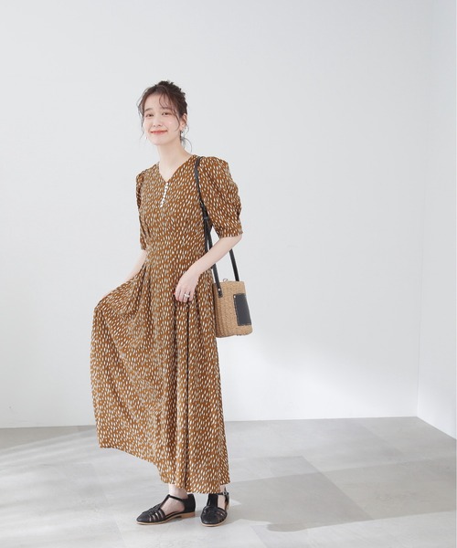 N.（N. Natural Beauty Basic）（エヌエヌナチュラルビューティーベーシック）の「【S Size Line】◆ブラッシュプリントワンピース（ワンピース・レディース・ホワイト系その他/ブラック系その他/ブラウン系その他・SMALL/MEDIUM）」の19枚目の写真