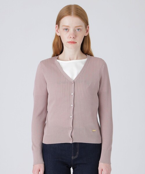 BLUE LABEL CRESTBRIDGE - 【状態良好】ブルーレーベルクレストブリッジ☆アセテートコットンカーディガン BLUE LABEL CRESTBRIDGE（ブルーレーベルクレストブリッジ）の