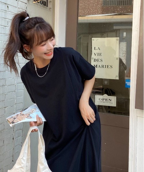 ad thie(アドティエ)の「マーメイド ロング ワンピース(ワンピース・レディース・ブラウン/ライトベージュ/モカ/チャコール/ダークブラウン/ブラック/ベージュ/ピンク/ダークグリーン/ブルーグレー・FREE/LL)」の14枚目の写真