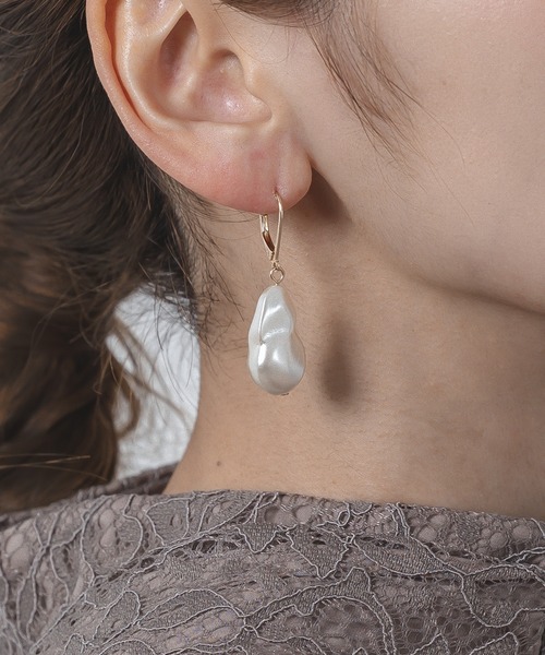 No2205 フレンチフックピアス♥︎パール ピアス 淡水パール フレンチフック[品番：TRNA0002111]｜TRANSIT