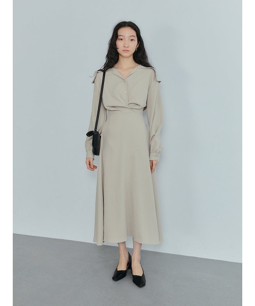 big collar flare dress