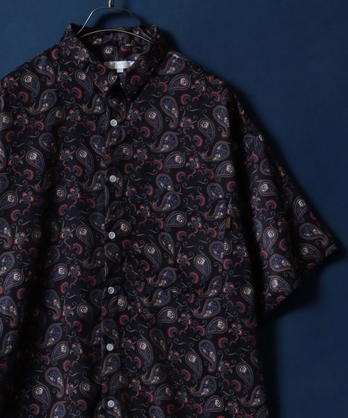 ANPAS（アンパス）の「Total Pattern Print Oversized Shirt/総柄プリント オーバーサイズ  シャツ（シャツ/ブラウス・メンズ・ブラック系その他/グレー系その他/ブルー系その他・L/LL/M）」の2枚目の写真