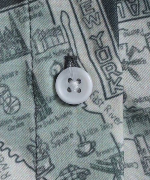 ANPAS（アンパス）の「Total Pattern Print Oversized Shirt/総柄プリント オーバーサイズ  シャツ（シャツ/ブラウス・メンズ・ブラック系その他/グレー系その他/ブルー系その他・L/LL/M）」の4枚目の写真