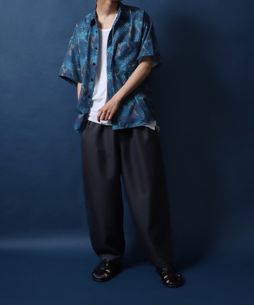 ANPAS（アンパス）の「Total Pattern Print Oversized Shirt/総柄プリント オーバーサイズ  シャツ（シャツ/ブラウス・メンズ・ブラック系その他/グレー系その他/ブルー系その他・L/LL/M）」の13枚目の写真