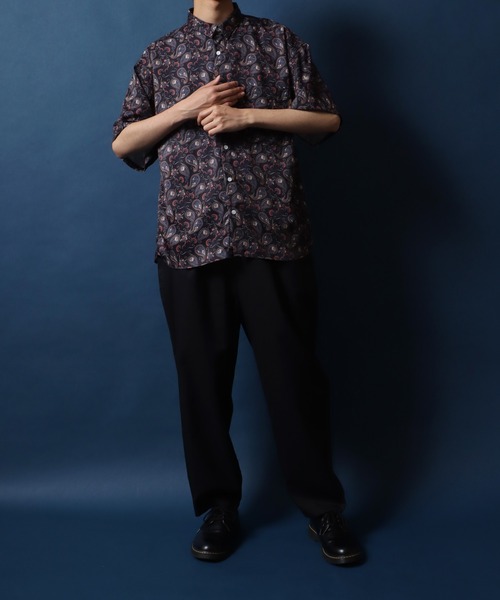 ANPAS（アンパス）の「Total Pattern Print Oversized Shirt/総柄プリント オーバーサイズ  シャツ（シャツ/ブラウス・メンズ・ブラック系その他/グレー系その他/ブルー系その他・L/LL/M）」の17枚目の写真