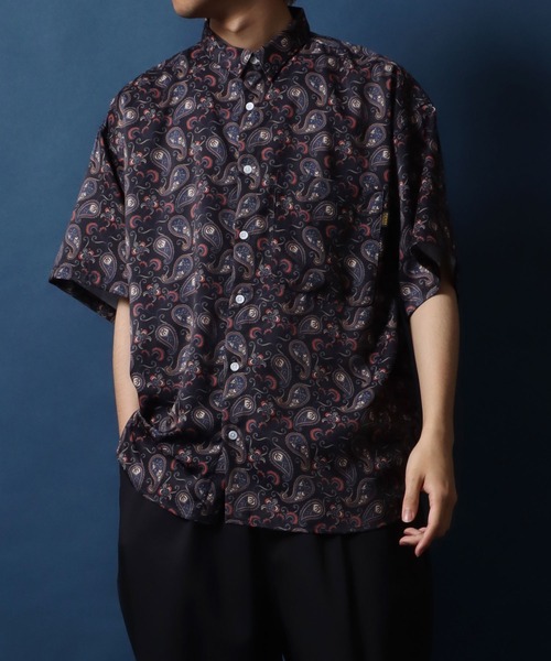 ANPAS（アンパス）の「Total Pattern Print Oversized Shirt/総柄プリント オーバーサイズ  シャツ（シャツ/ブラウス・メンズ・ブラック系その他/グレー系その他/ブルー系その他・L/LL/M）」の20枚目の写真