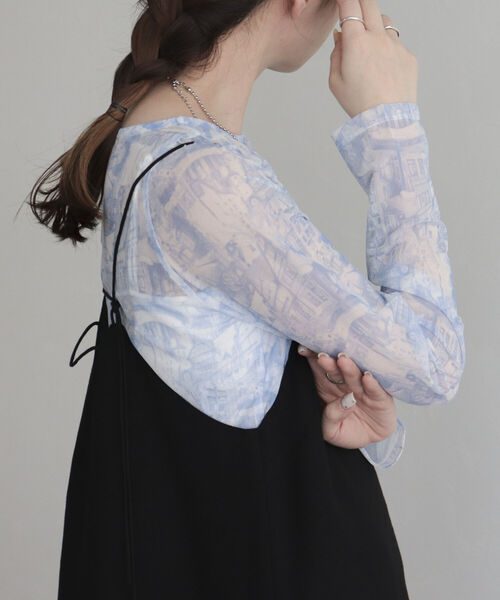 fredy emue（フレディエミュ）の「ランドスケープシアープルオーバー（Tシャツ/カットソー・レディース・グレー系その他/オフホワイト/ブルー系その他・38）」の16枚目の写真