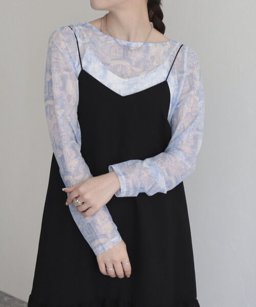 fredy emue（フレディエミュ）の「ランドスケープシアープルオーバー（Tシャツ/カットソー・レディース・グレー系その他/オフホワイト/ブルー系その他・38）」の18枚目の写真