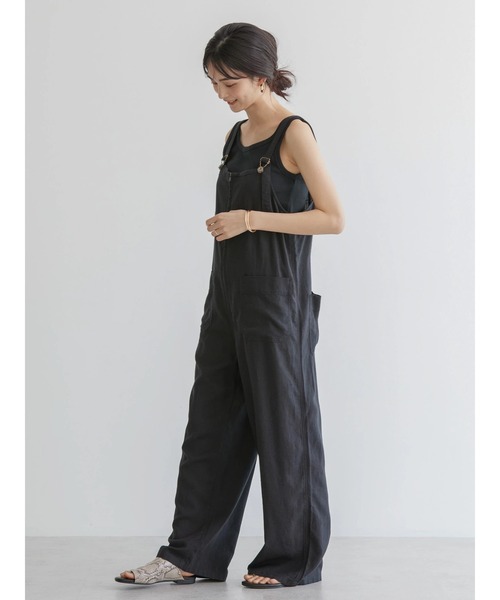 AMERICAN HOLIC(アメリカンホリック)の「リネンブレンドサロペット(ワンピース・レディース・ブラック/キャメル・L/M)」の19枚目の写真