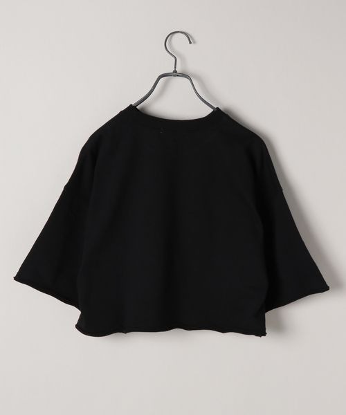 JEANASIS(ジーナシス)の「ミニウラケショートプルオーバーSS/908380(Tシャツ/カットソー・レディース・ブラック/オフホワイト/グレー・FREE)」の4枚目の写真