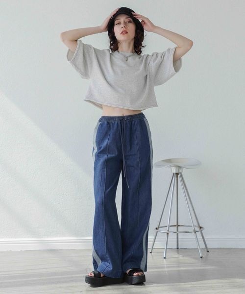 JEANASIS(ジーナシス)の「ミニウラケショートプルオーバーSS/908380(Tシャツ/カットソー・レディース・ブラック/オフホワイト/グレー・FREE)」の22枚目の写真