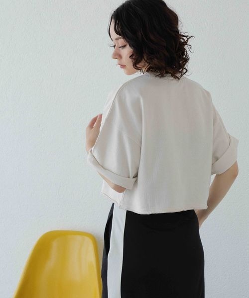 JEANASIS(ジーナシス)の「ミニウラケショートプルオーバーSS/908380(Tシャツ/カットソー・レディース・ブラック/オフホワイト/グレー・FREE)」の16枚目の写真