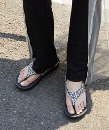 PUBLUX | TELIC/テリック FLIP FLOP ZEBRA LEOPARD/アニマル柄リカバリーサンダル(サンダル)