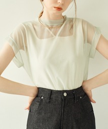 hinari | チュールフレンチスリーブトップス(その他トップス)