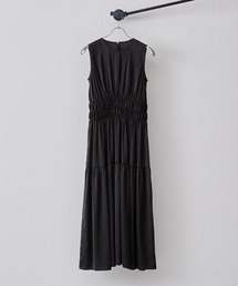 Lui's | シャーリングノースリーブロングワンピース(ワンピース)