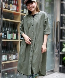 PORINA ドット刺繍プラムワンピース【WEB限定】