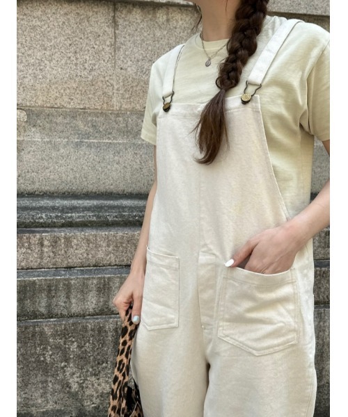 ulu(ウル)の「Pigment t-shirt(Tシャツ/カットソー・レディース・ライトカーキ/チャコールグレー・FREE)」の12枚目の写真