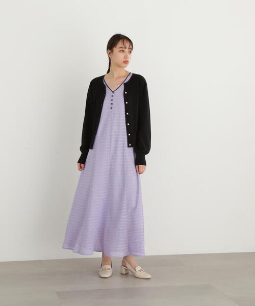 JILL by JILL STUART(ジルバイジルスチュアート)の「◇ドロップパールシルク混カーディガン(カーディガン/ボレロ・レディース・グレー/ライトグリーン/パープル/ホワイト系その他/ブラック・FREE)」の7枚目の写真