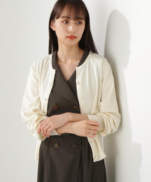 JILL by JILL STUART(ジルバイジルスチュアート)の「◇ドロップパールシルク混カーディガン(カーディガン/ボレロ・レディース・グレー/ライトグリーン/パープル/ホワイト系その他/ブラック・FREE)」の22枚目の写真