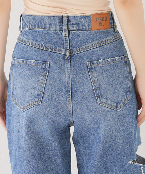 セール】【ANNA SUI NYC/ アナスイエヌワイシー】ワッペンデニムパンツ