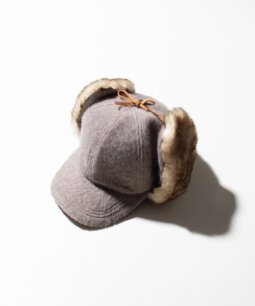 GLOSTER(グロスター)の「【GLOSTER/グロスター】ウールフライトキャップ(キャップ・メンズ・ベージュ/チャコールグレー/グレー・FREE)」の3枚目の写真