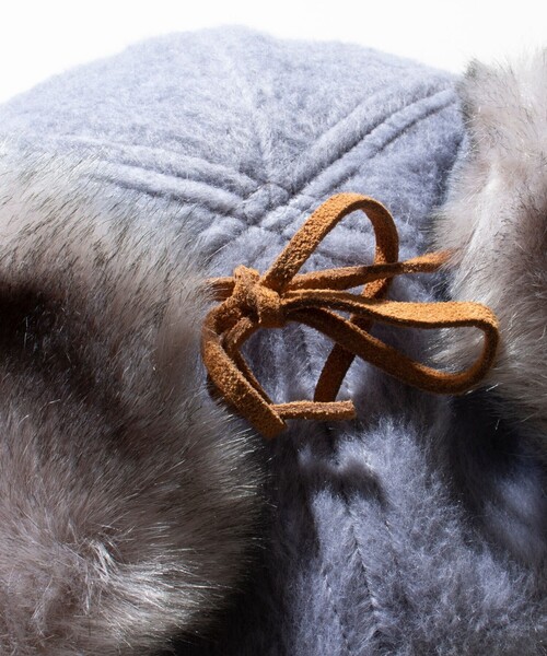 GLOSTER(グロスター)の「【GLOSTER/グロスター】ウールフライトキャップ(キャップ・メンズ・ベージュ/チャコールグレー/グレー・FREE)」の4枚目の写真