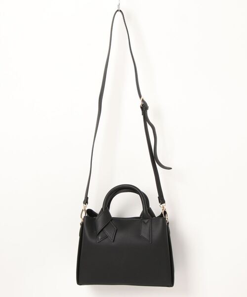 maison vert（メゾンヴェール）の「【maison vert/メゾンヴェール】フェイクレザー 結びハンドバッグ　2WAY（ハンドバッグ・レディース・ベージュ/ブラック・FREE）」の3枚目の写真
