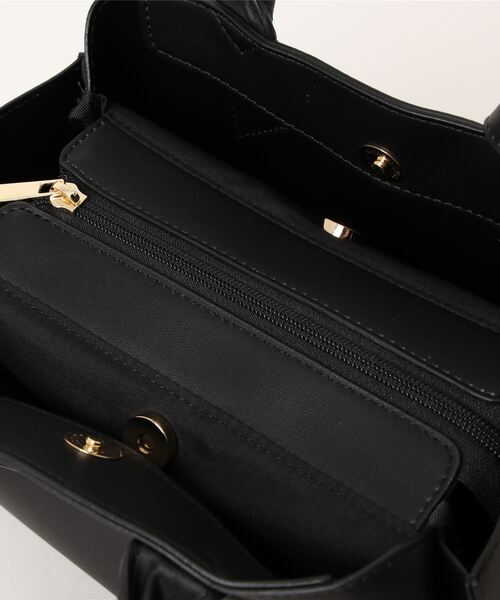 maison vert（メゾンヴェール）の「【maison vert/メゾンヴェール】フェイクレザー 結びハンドバッグ　2WAY（ハンドバッグ・レディース・ベージュ/ブラック・FREE）」の6枚目の写真