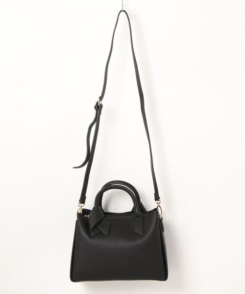 maison vert（メゾンヴェール）の「【maison vert/メゾンヴェール】フェイクレザー 結びハンドバッグ　2WAY（ハンドバッグ・レディース・ベージュ/ブラック・FREE）」の20枚目の写真