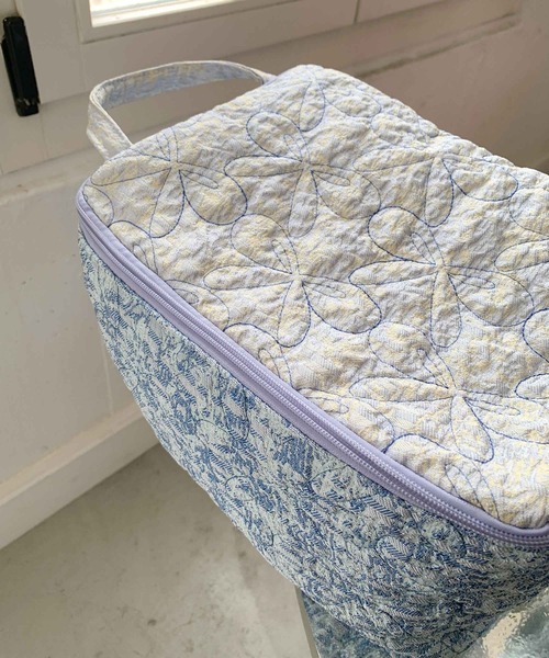 Casselini(キャセリーニ)の「Casselini HOME(キャセリーニ ホーム)ジャガード収納バッグS(収納グッズ・レディース・ピンク/ブルー/ミント/イエロー・FREE)」の9枚目の写真