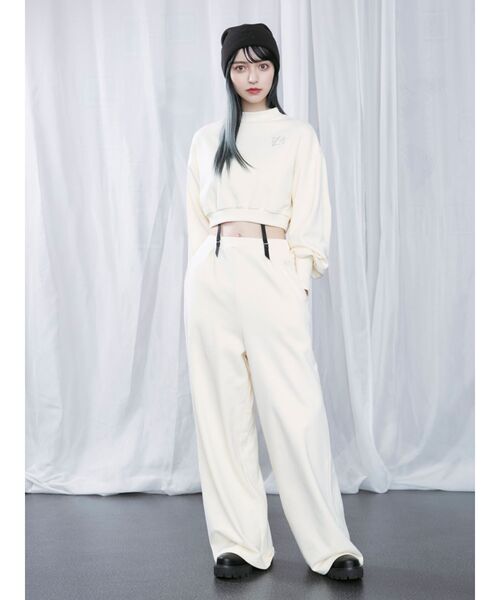 EATME（イートミー）の「タックフレアパンツ（セットアップ可能）（その他パンツ・レディース・ブラック/グリーン/アイボリー・FREE）」の9枚目の写真